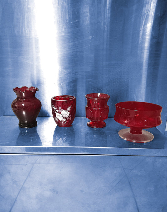 Set2: Depression glass - Red