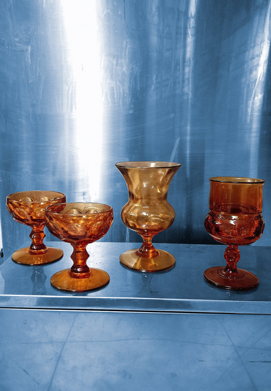 Set1: Depression glass - Amber